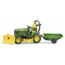 Véhicule Agricole Bruder 62104 John Deere Tondeuse À Gazon Avec Remorque