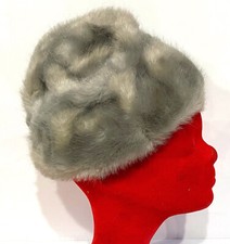 Antique women's hat style fur hat for costume vintage theater cinema