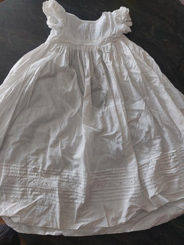Robe ancienne poupée baptême - ancienne,
