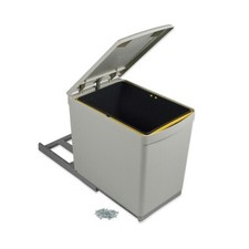 Poubelle de tri sélectif - couvercle automatique - 1 bac de 16 litres EMUCA
