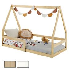 Lit cabane pour enfant 70 x 140 cm en pin massif