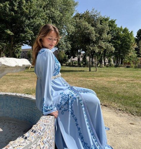 Caftan oriental bleu - , –