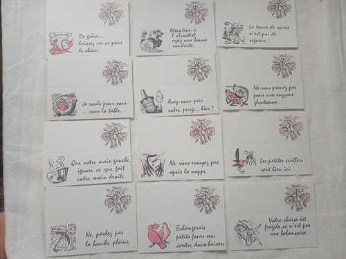 Lot 12x cartes - , de