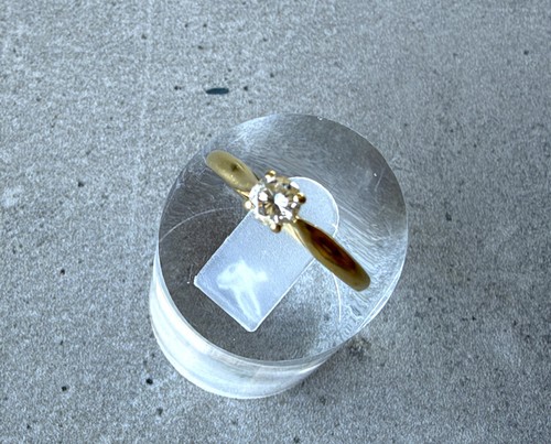 Jolie bague solitaire jaune - solitaire,