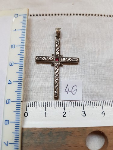 Croix pendentif argent - pendentif, en