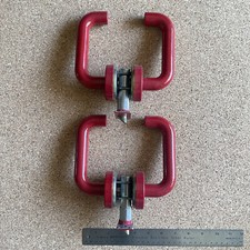 Hewi 103 Polyamide Door Lever Handle in Ruby Red - Germany NOS Vintage 90s