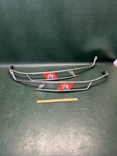 VESPA 50 SPECIAL V90 V100 PRIMAVERA 125 CHROME AND RED SIDE PANEL CRASH BARS