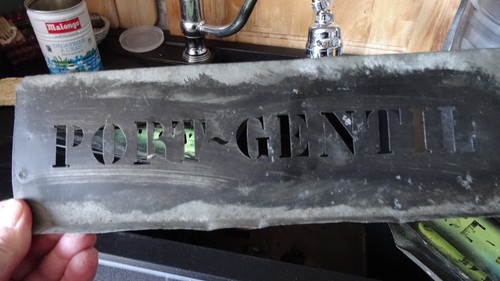 Ancien pochoir zinc - ancien,