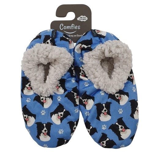 Border collie slippers - border,