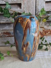 ANCIEN VASE FLAMBE BLEU ET