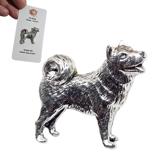 Insigne épingle husky étain