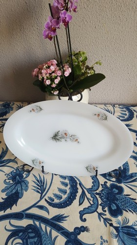 Plat arcopal motif - , fleurs