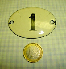 No. 1 OLD ENAMELLED STREET PLATE-DOOR-TRADE FURNITURE-DRAWER-ETC...