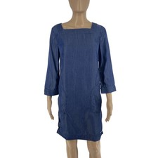 Robe À Manches Longues Carrée Marine Pour Femmes Taille XS