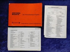 Opel Ascona A Manta A operating instructions manual 10.1975