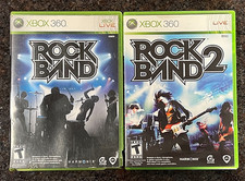 Rock Band & Rock Band 2 - Xbox 360 - Tested/Used
