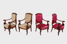 Quatre fauteuils époque