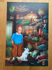 Tintin - affiche - nostalgique dans un magasin de jouets - 40 x 60 cm