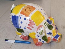 Tirelire cochon avec son bouchon / Grande taille 31cm