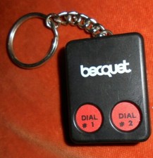 Key ring CAR ALARM BECQUET DIAL 1 dial 2 keychain 