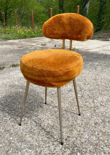 Chaise vintage 1960 poils - chaise,