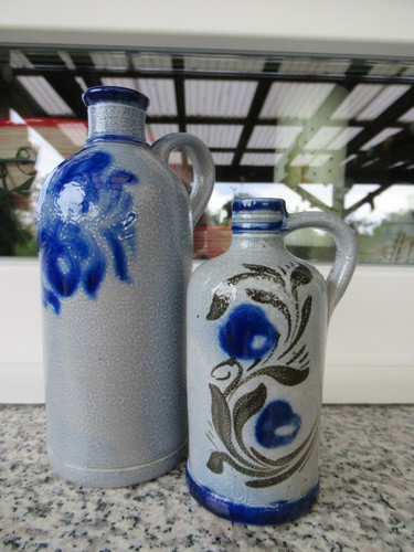 Carafe bouteille peint main - carafe,