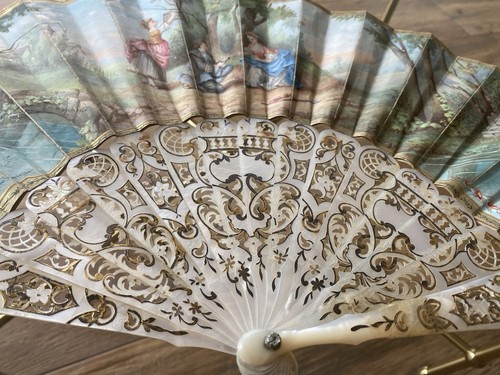 Ancien eventail duvelleroy - eventail,