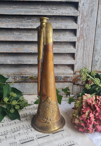 Ancien clairon cuivre - clairon,
