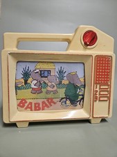 BABAR MUSICAL TV BOX / SMOBY COLLECTION / ANTIQUE GAMES / WORKS / VINTAGE