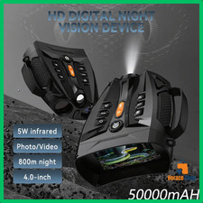 ✅ Jumelles Vision Nocturne 4K Écran 4" Zoom 10X IR 5000mAh Tactique Camping