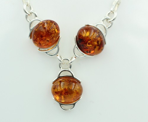 Collier ambre 925 argent - en,