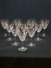 10 Antique Art Deco Saint Louis / Baccarat Cut Crystal Water Glasses 