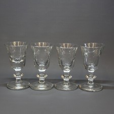 4 Verres Anciens En Cristal