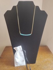 Vintage Satellite Paris Collier Ras Du Cou Doré Et Bleu. 