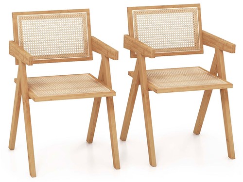 Lot chaises en - en, rotin