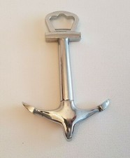 3 in 1 Bottle Opener, Corkscrew & Can Opener Metal Anchor Shape Vintage Design