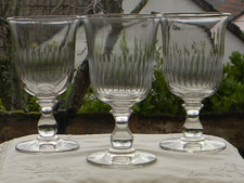 3 verres à eau anciens en