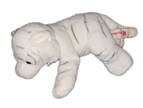 Peluche doudou tigre blanc - peluche, 28