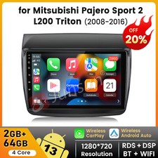 9" Car Radio Carplay 64GB Android 13 for Mitsubishi L200 Pajero Sport 2008-2016