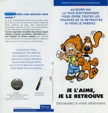 ROBA BOULE ET BILL PUCE ÉLECTRONIQUE DÉPLIANT PUBLICITAIRE VÉTÉRINAIRES 2001