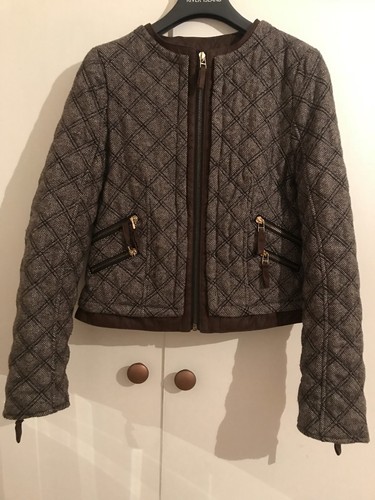 Blazer veste tweed marron - blazer/veste,