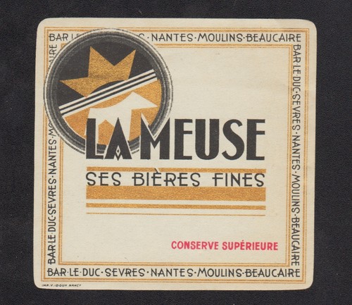 Antique chromo label beer - antique, la