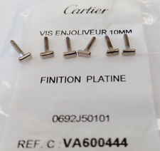 3 Pair CARTIER Enjoliveur Finition Platine 10 mm 2x4 mm head screws silver color