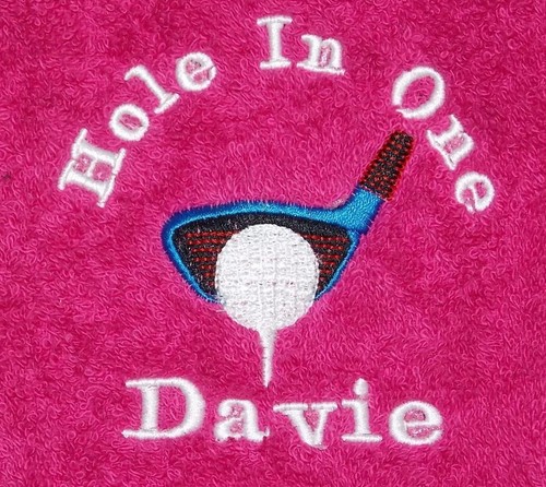 Serviette golf brodée - serviette,