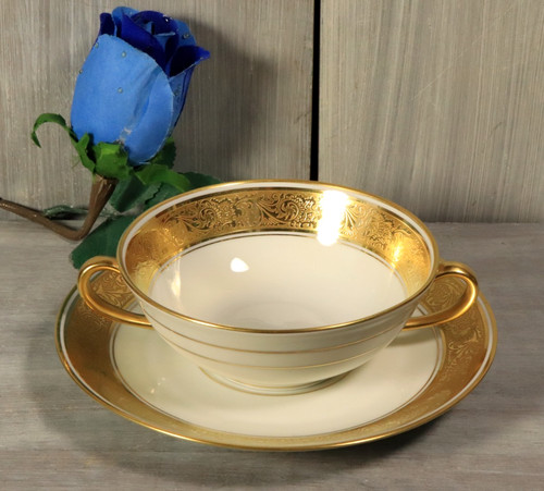 Ancien tasse coupe soupe - à, en