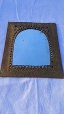 Moroccan Arabic Oriental Brass Sheet Small Mirror 