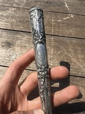 Antique Silver Umbrella Knob Eagle Head Punch Silver Grapefruit