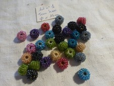 lot 1 / lot of 30 multicolored handcrafted seed glass beads