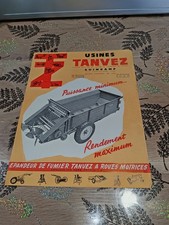 Rare brochure  PROSPECTUS TRACTEUR Épandeur De Fumier Tanves Années 50 Original 