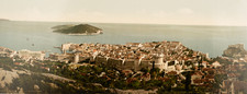 Dalmatia. Ragusa, from the North.   photochrome, vintage photochrome 16,